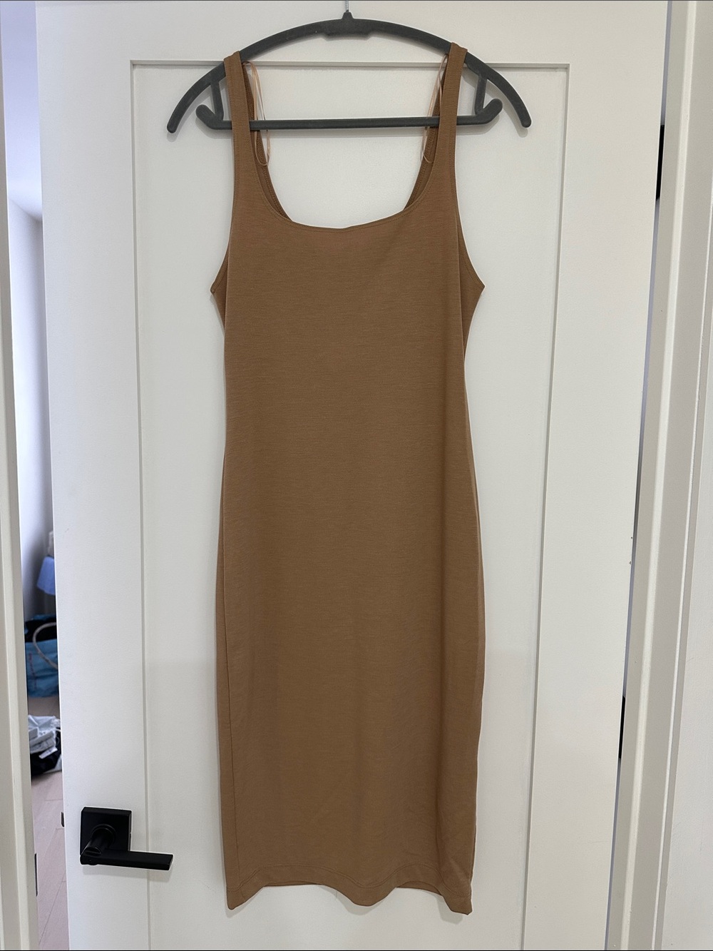 Zara Brown Sleeveless Midi Tank Dress